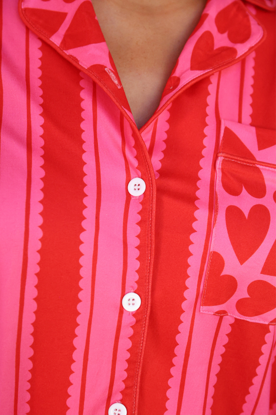 PREORDER- Heartfelt Stripes Ruffle Pajama Set