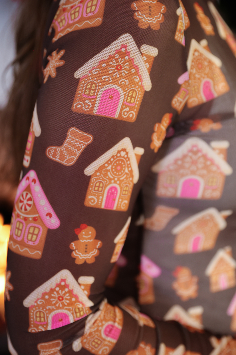 Keigan Mesh Top- Chocolate Gingerbread