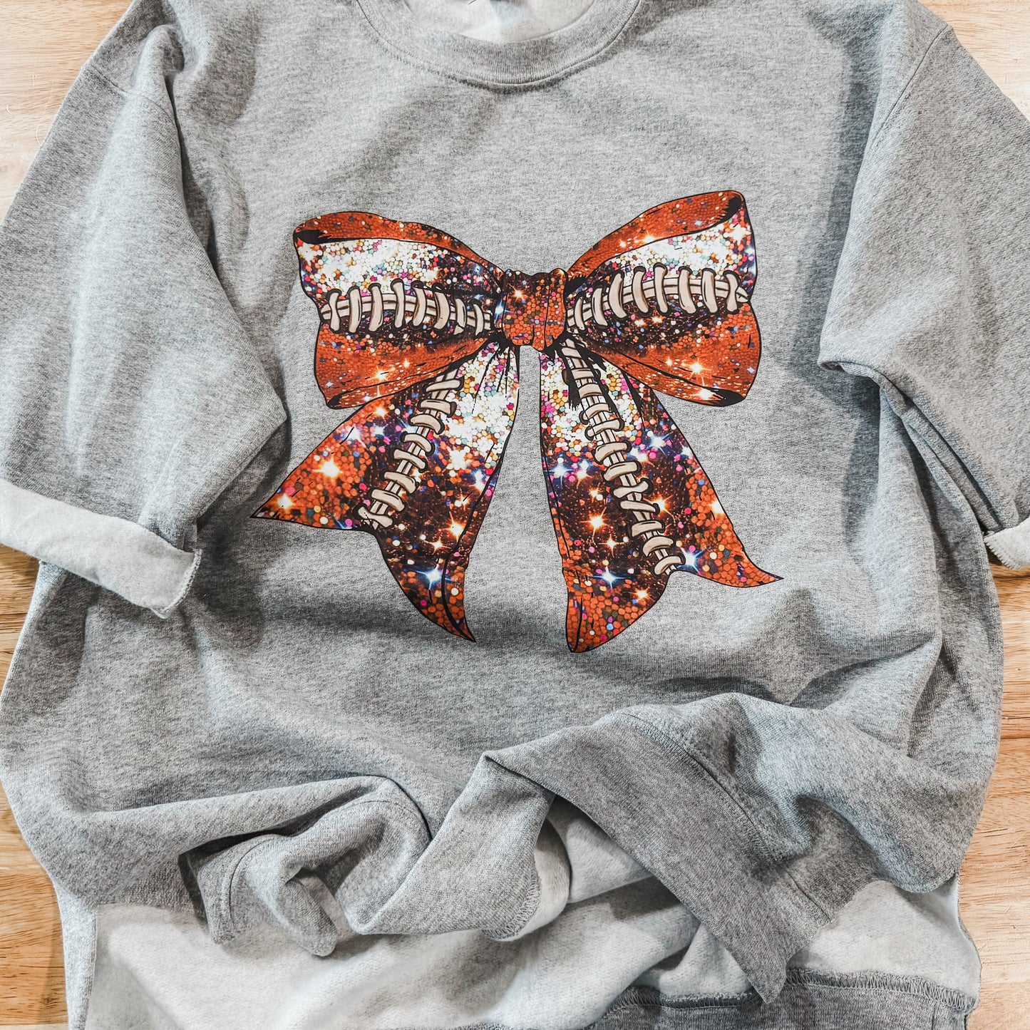 Football bow sweatshirt