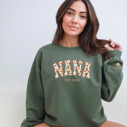 Custom Retro Floral Sweatshirt