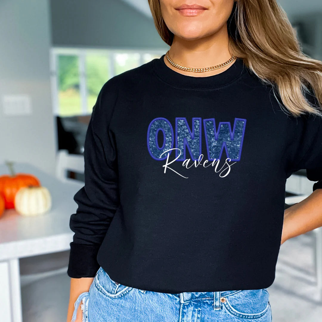 CUSTOM: Faux Sequin Team Sweatshirts