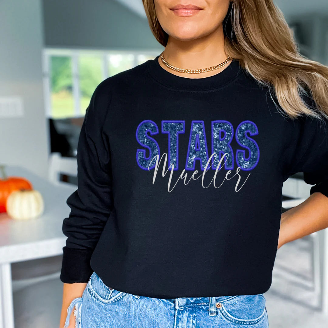 CUSTOM: Faux Sequin Team Sweatshirts