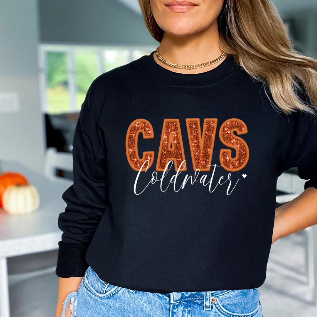 CUSTOM: Faux Sequin Team Sweatshirts