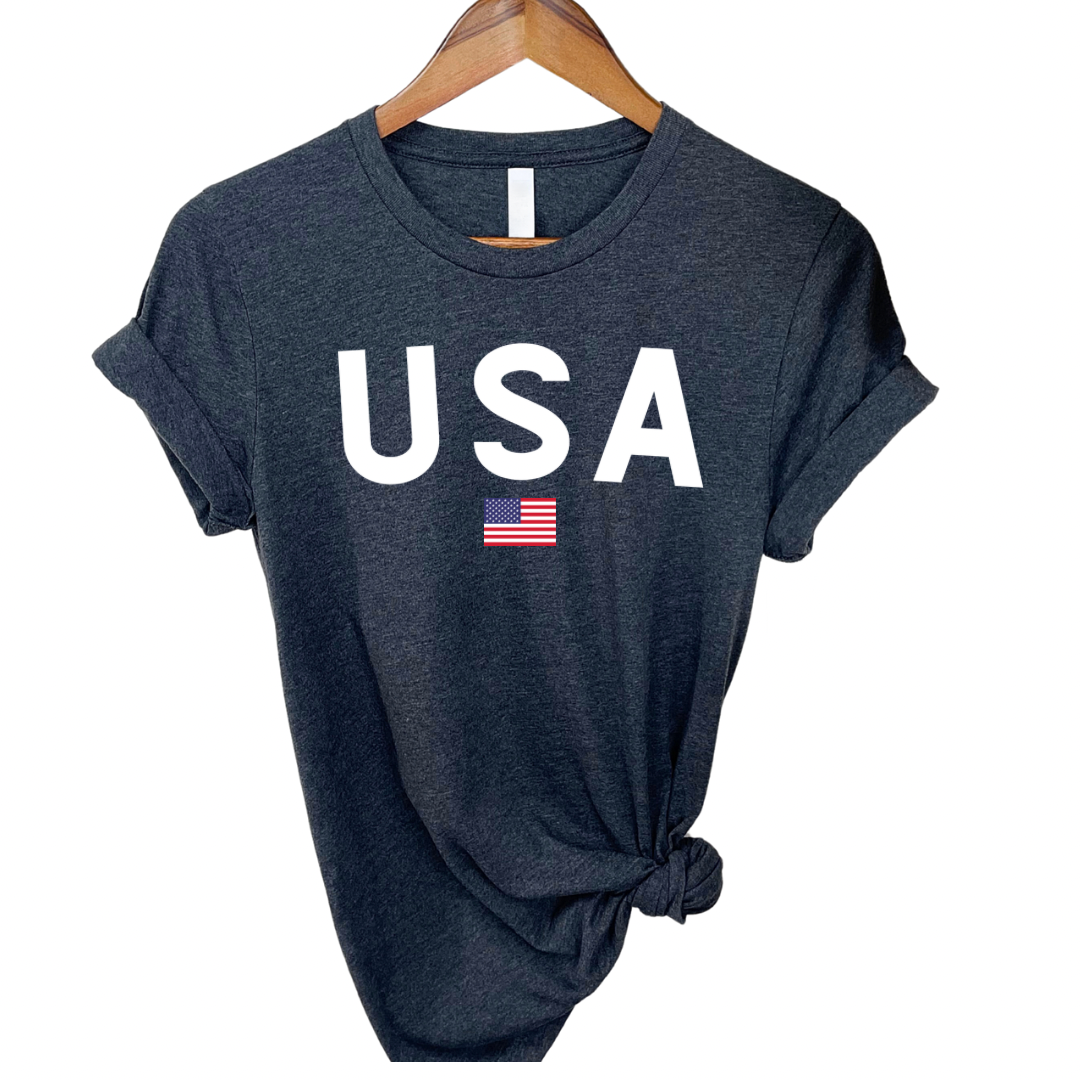 USA Heathered Tee