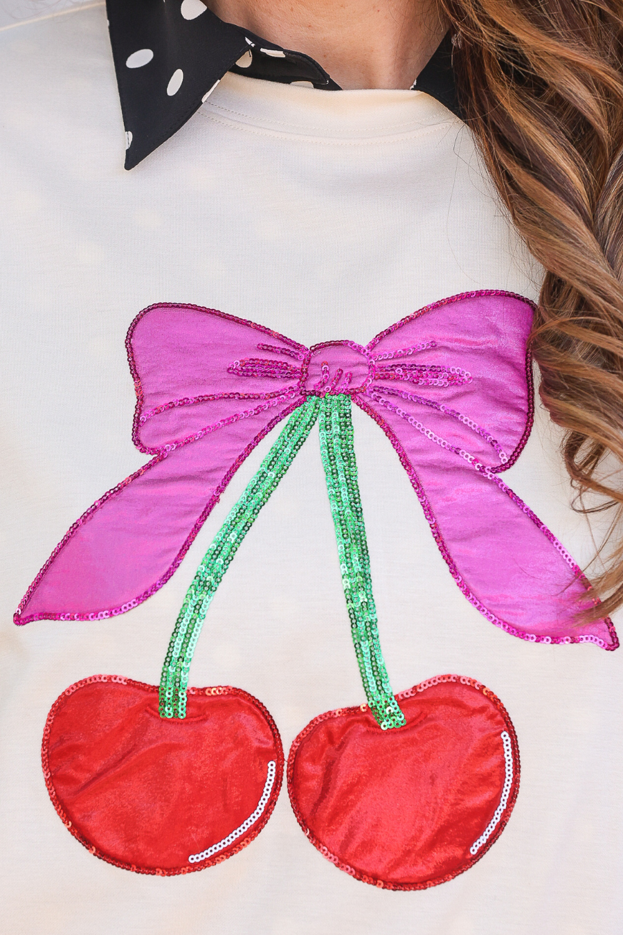 PREORDER- Cherry Bow Luxe Pullover