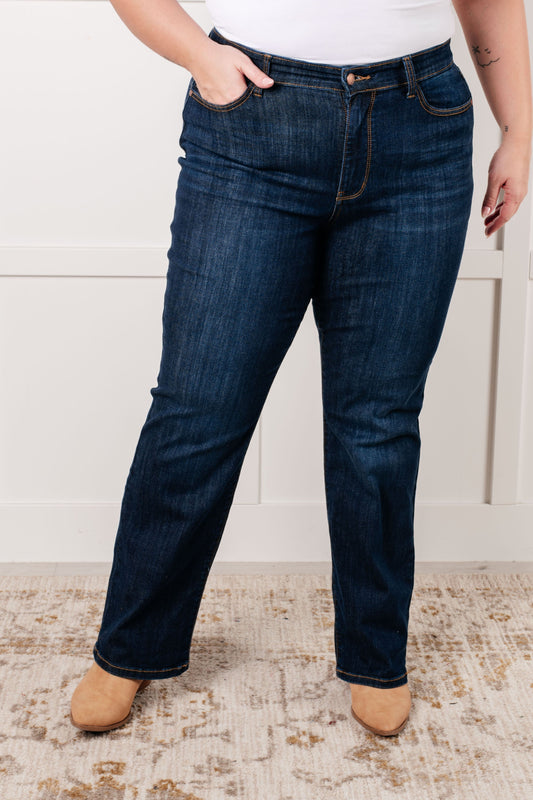 Alaina High Rise Classic Straight Jeans