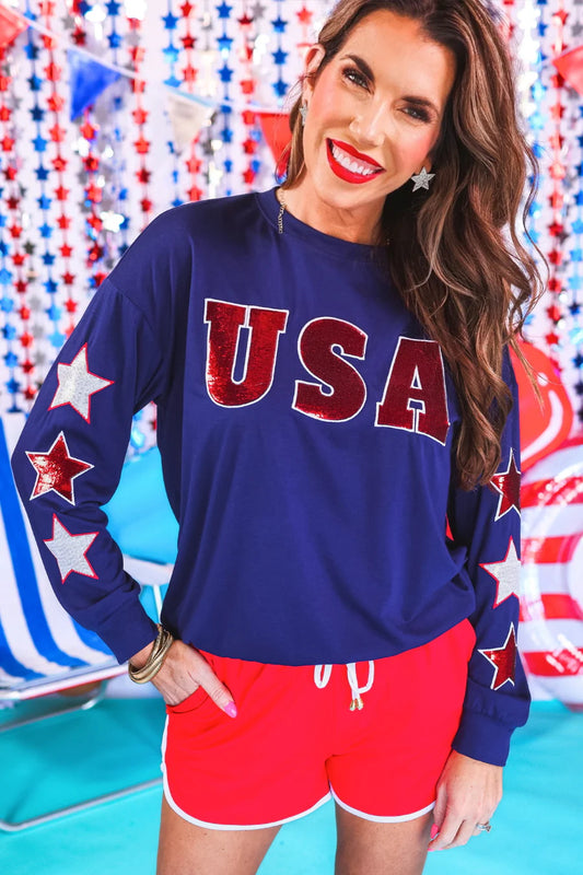 USA Sequin Top
