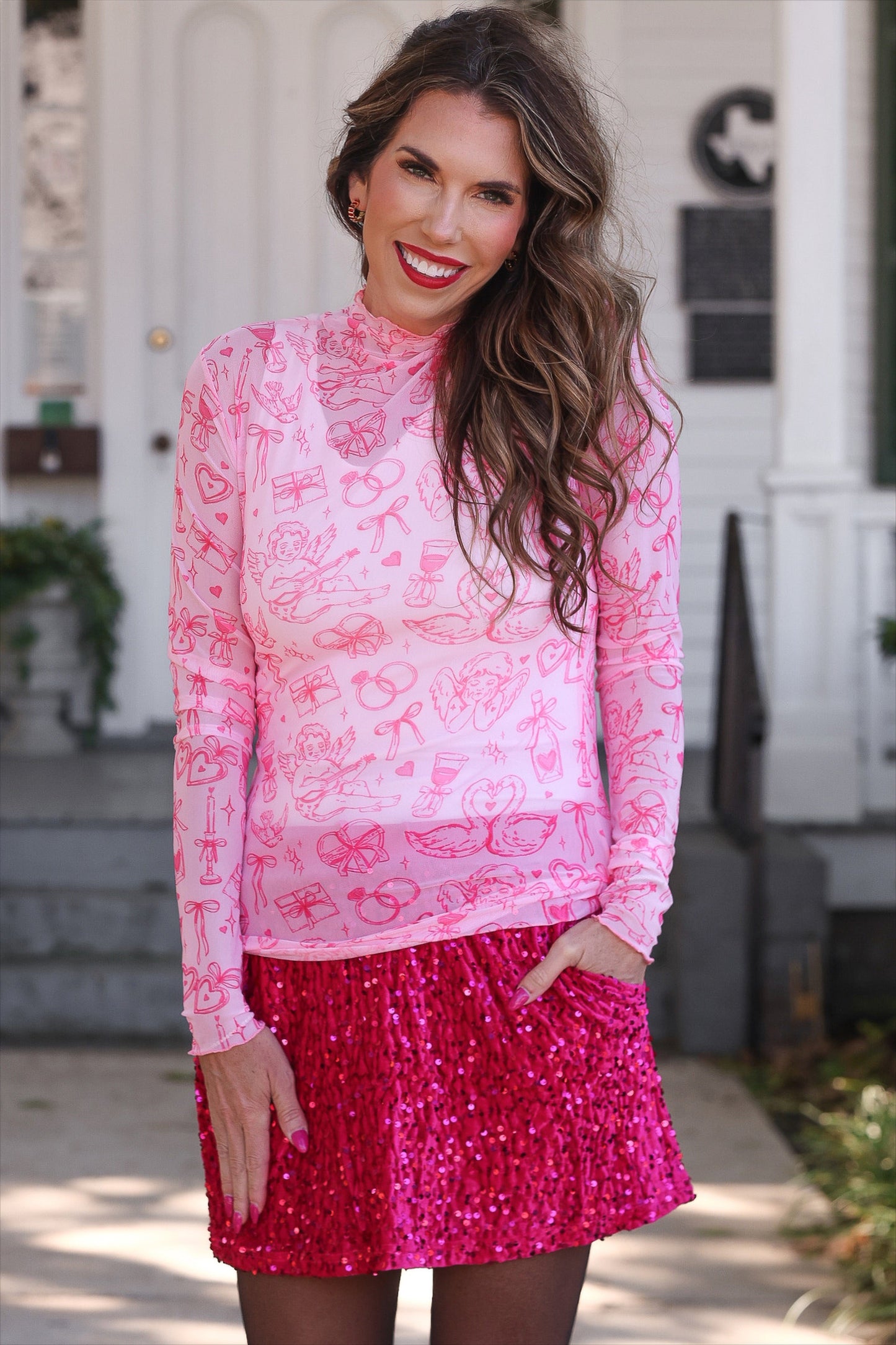 PREORDER- Keigan Mesh Top- Lover's Daydream