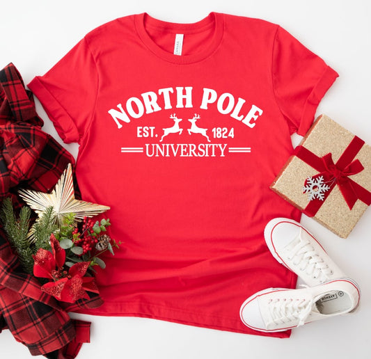 North Pole University tshirt