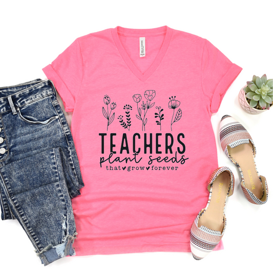 Teacher flowers grow